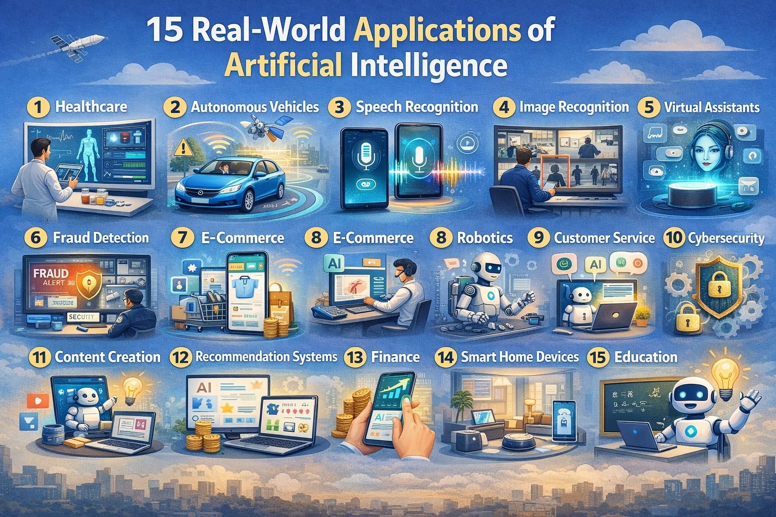 15 Real-World Applications of Artificial Intelligence