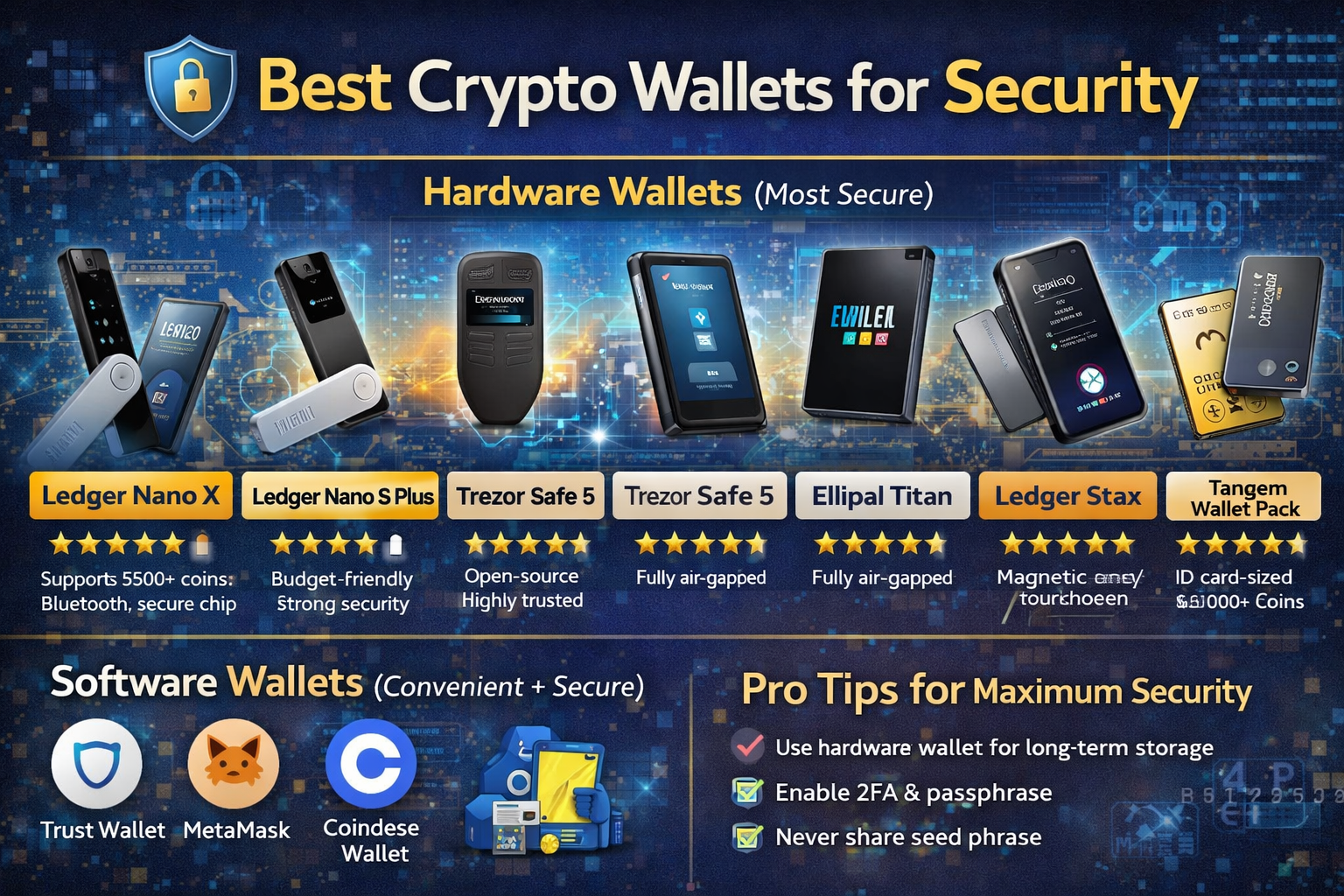 Best Crypto Wallets for Security: 10 Options to Protect Your Assets