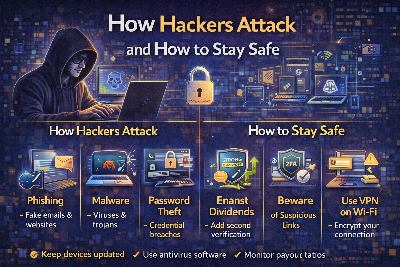 How Hackers Attack and How to Stay Safe: A Cybersecurity Guide